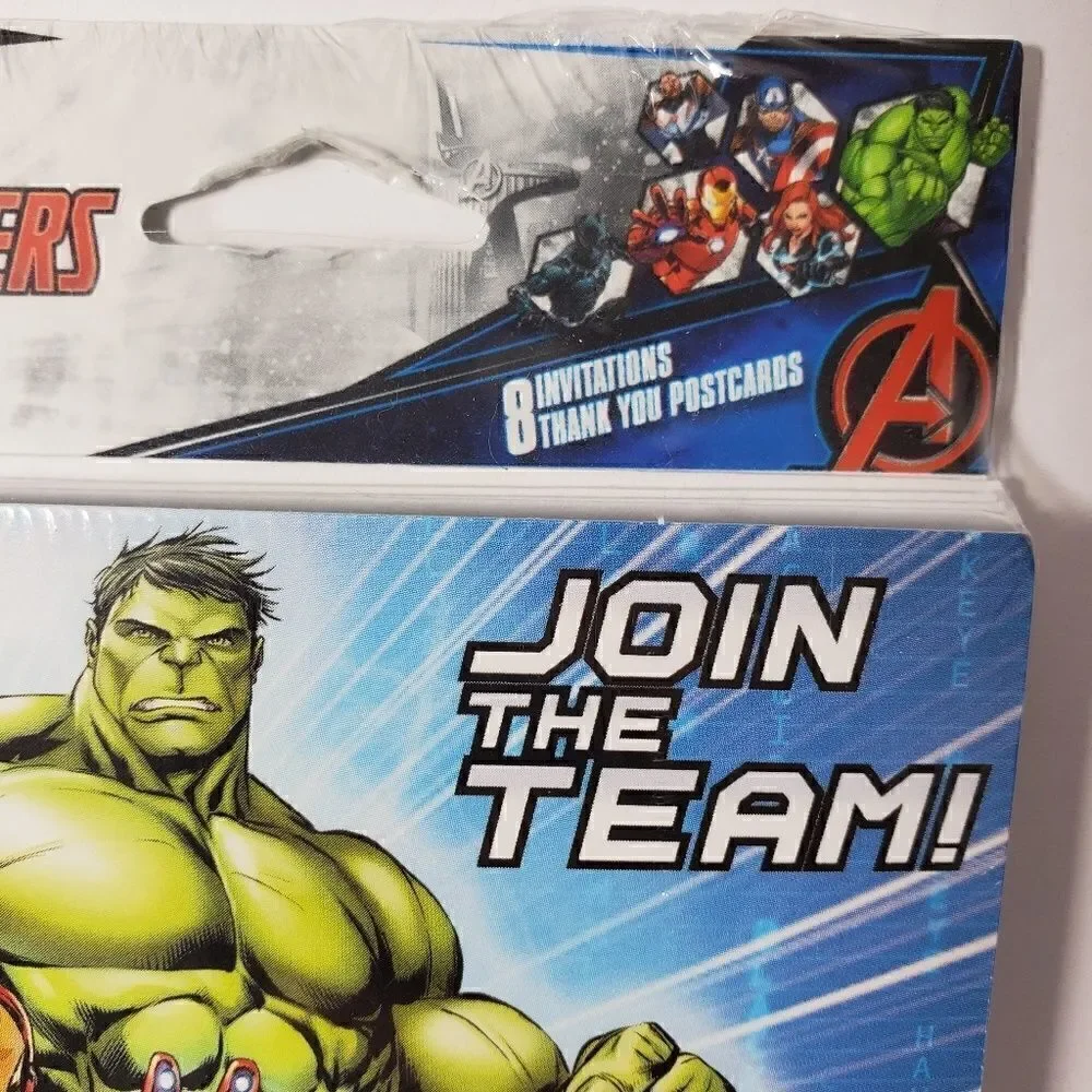 Avengers Birthday Party Invitations/Thank You Card‎